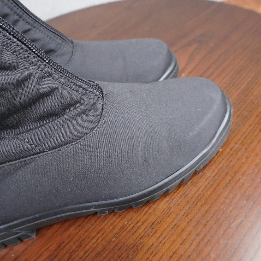Toe Warmer Boots Women's‎ 7.5 M Black Waterproof Insulted Winter Snow Zip Front